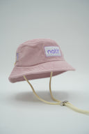 Bob pour enfant Natif classique couleur rose ou violet, lacets réglables, en coton pour un style surf
