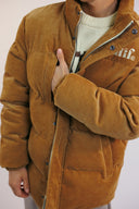 Doudoune courte unisexe Natif couleur marron avec sa poche