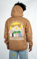 hoodie zip natif marron hossegor