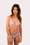 Maillot de bain pour femme haut de bikini couleur violet ou rouge pour la plage ou la piscine