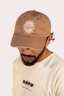 Casquette natif 6 panneaux sunshine marron et violet