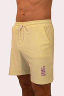 Short matière éponge Mèdes Porquerolles, pour homme, couleur jaune rouge ou vert.