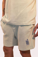 Short matière éponge Mèdes Porquerolles, pour homme, couleur jaune rouge ou vert.