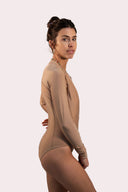 Lycra pour natif femme Natif heart, marron, avec un indice UPF 50% pour rester au soleil et dans l'eau en toute sécurité