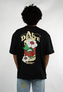 T-shirt Natif Al Dente noir avec des couleur rouge