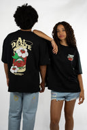 T-shirt Natif Al Dente noir avec des couleur rouge