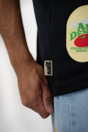 T-shirt Natif Al Dente noir avec des couleur rouge