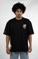 T-shirt Natif Al Dente noir avec des couleur rouge