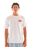 T-shirt blanc unisexe de la collaboration Natif et Doni's kebab au Cap Ferret, col rond en coton bio