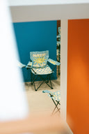 Chaise de camping Del Sol Art Dpt pliante colorée vue de face