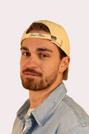 Casquette natif 6 panneaux good vibes beige de la marque de vêtement Natif