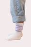 Chaussettes Natif classique pour les enfants, couleur blanc et violet en coton, pour avoir le style Natif jusqu'aux pieds.