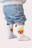 Paire de chaussettes pour les enfants, coeur enflammé, coton bio et couleur blanche par la marque de vêtements Natif