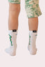 Chaussettes enfant Natif snake tatoos avec son serpent stylé, couleur blanc en coton, pour avoir le style Natif jusqu'aux pieds.