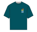 T-Shirt Medes blanc à col rond, coupe classique unisexe