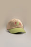 Casquette enfant en coton de la marque de vêtements Natif avec une couleur vert et marron au style surf et good vibes