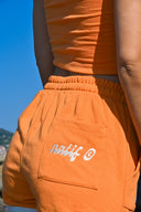 Short Block Color Femme - vue de détail tissu bicolore contrasté