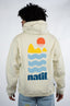 Hoodie zip natif blanc medes