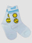 Paire de chaussettes pour les enfants blanc avec balle de tennis et soleil par la marque Natif, en coton.