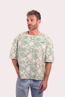 T-shirt style jacquard pour homme avec des motifs ethniques dans le style surf de la marque de vêtements Natif