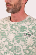 T-shirt style jacquard pour homme avec des motifs ethniques dans le style surf de la marque de vêtements Natif