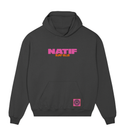 Hoodie de la marque Natif de couleur noir en coton bien avec un style surf