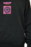 Hoodie de la marque Natif de couleur noir en coton bien avec un style surf