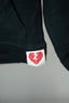 Hoodie zippé pour enfant, couleur noir et en coton bio, avec la phrase don't break my heart de la marque de vêtements Natif