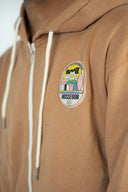 hoodie zip natif marron hossegor