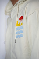 Hoodie zip natif blanc medes