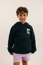 Hoodie noir capuche pour enfant surf elements de la marque Natif