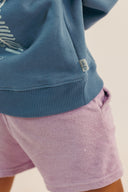 Hoodie zip bleu style surf Natif Porquerolles pour enfants
