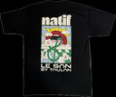 T-shirt X Son by Toulon et Natif, couleur noir et en coton bio avec un style good vibes