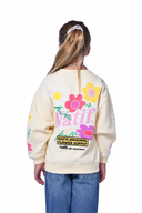 Sweat loose enfant flower supply original