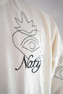 T-shirt manche longue tatoo noir et blanc, col rond et coton bio, style surf et good vibes 