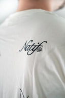 T-shirt manche longue tatoo noir et blanc, col rond et coton bio, style surf et good vibes 