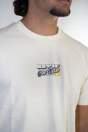 t-shirt ACE club de la marque de vêtements Natif avec une couleur beige, unisexe, en coton bio et col rond