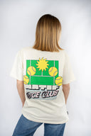 t-shirt ACE club de la marque de vêtements Natif avec une couleur beige, unisexe, en coton bio et col rond