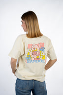 t-shirt Natif Bandol couleur beige avec tous les symboles de la ville, en coton bio et version unisexe
