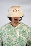 Bob chez cocotte x natif, au Cap-Ferret, couleur beige avec des broderies de pommes rouge et vert