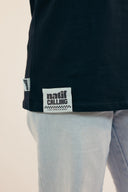 Etiquette personnalisée de notre t-shirt Natif Calling en coton bio et couleur noir