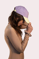 Casquette natif 6 panneaux sunshine marron et violet