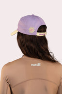 Casquette natif 6 panneaux sunshine marron et violet