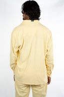 Ensemble en velours côtelé Natif good vibes, pantalon et veste, couleur crème pour un été cool et décontracte.