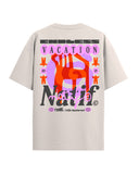T-shirt natif enfant coupe large de couleur blanc