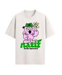 T-shirt natif enfant coupe large de couleur blanc