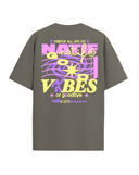 T-shirt natif enfant coupe large de couleur vert