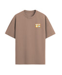 T-shirt natif enfant coupe large de couleur marron