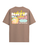 T-shirt natif enfant coupe large de couleur marron