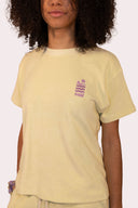 T-shirt matière éponge Mèdes Porquerolles, pour femme, couleur jaune rouge ou bleu.